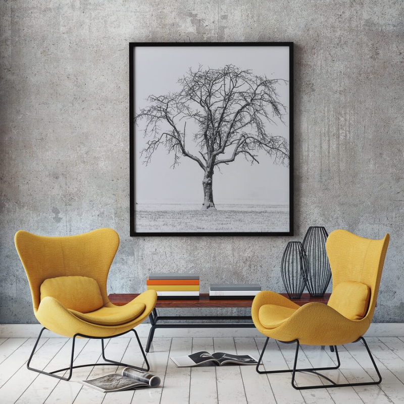 lone tree standing prominent after harsh winter storm